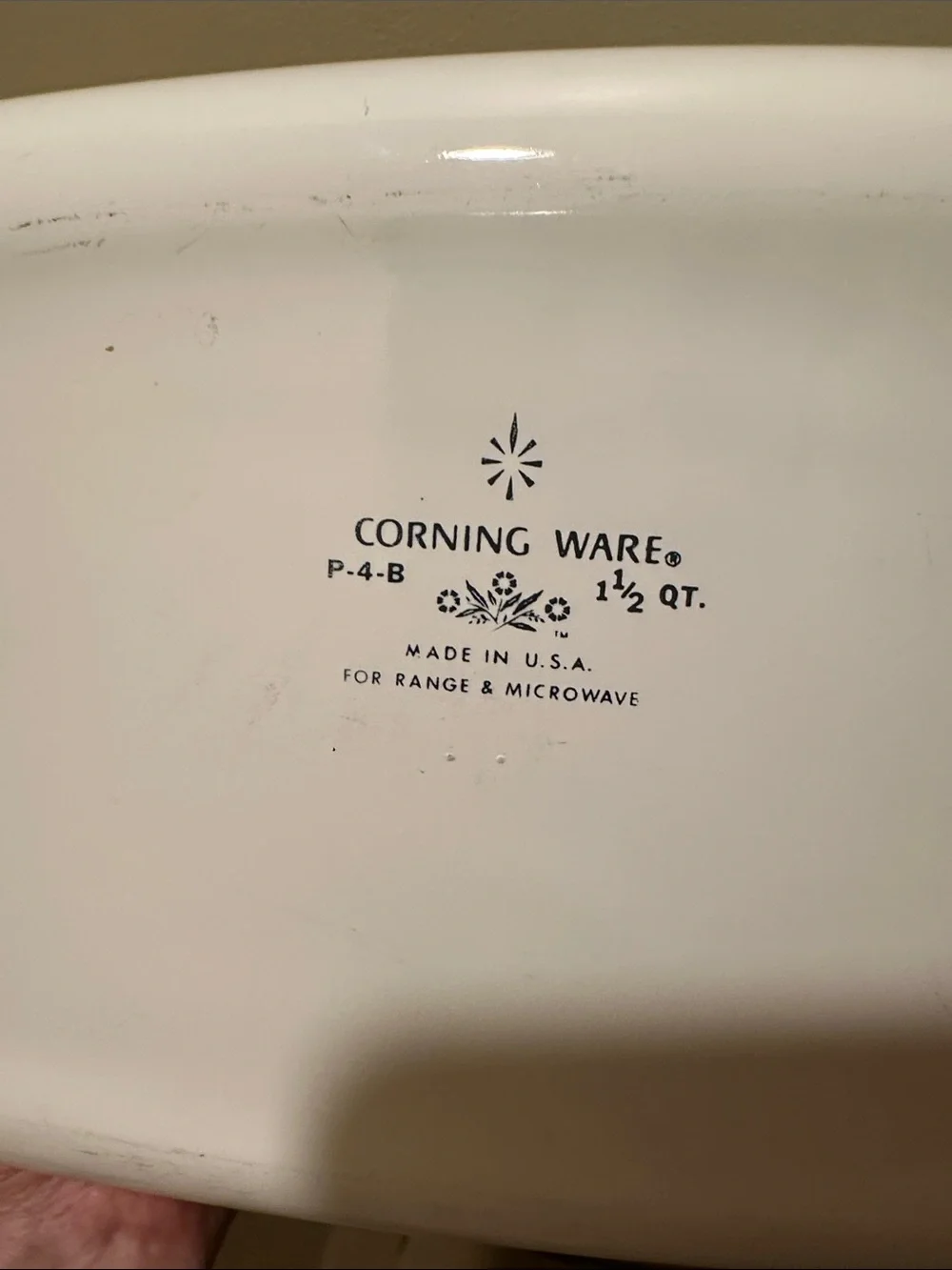 Vintage Corning Ware Blue Cornflower P-4-B Casserole Dish 1.5 QT No‎ Lid USA